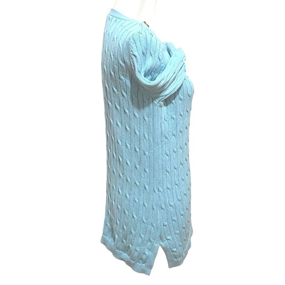 Talbots Pullover Cable Knit Sweater S Blue Soft Girl Preppy Classic Spring - Picture 4 of 6
